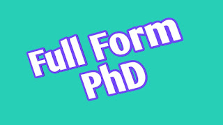 Full Form Of PhD 