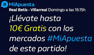 William hill Promo Betis vs Villarreal 13-12-2020