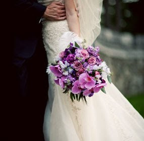 purple wedding flower bridal bouquets