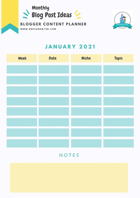 Blog Post Ideas Monthly