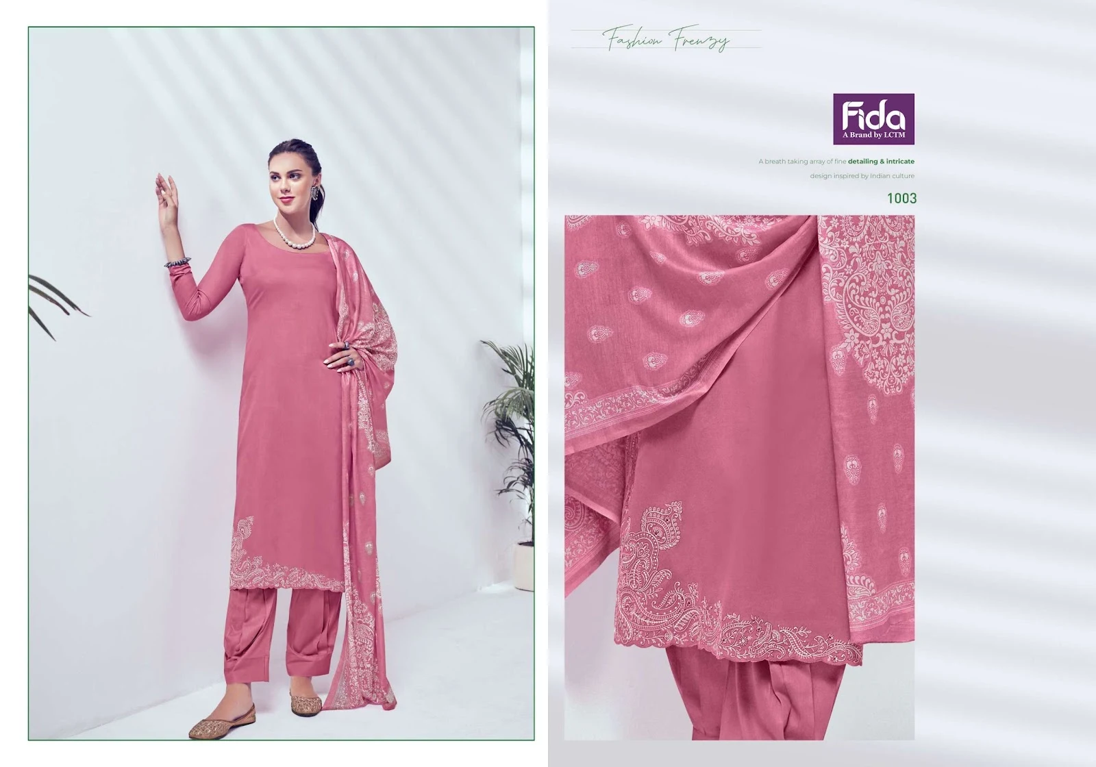 Nyura Fida Cotton Satin Embroidery Salwar Suits
