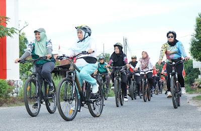 Bupati Asahan Gowes 13 KM Bersama, Memeriahkan HUT RI Ke -78