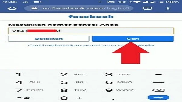 Cara Bobol Facebook Lupa Kata Sandi Nomor HP Tidak Aktif