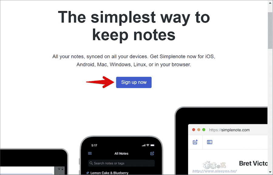 Simplenote 免費雲端筆記服務