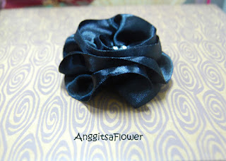 Bros+Bunga Satin (Ribbon Flower Brooch)