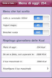 Dimagrire con l'app Dieta Calcola Calorie.