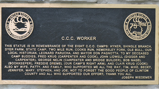 C.C.C. Worker monument at Hyner View