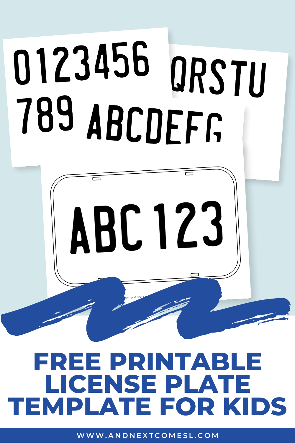 Free Printable Printable License Plate Template