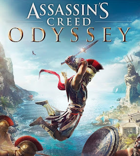 Official cover page of the game Assassin's Creed Odyssey 2018 is an action role-playing video game featuring the plot tells a fictional history of the Peloponnesian War, led by Sparta.