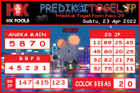 Prediksi Togel Hongkong JP Sabtu 23 April 2022