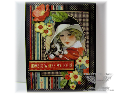 CraftyColonel Donna Nuce for Words 2 Craft by challenge, Graphic 45 Raining Cats and Dogs.