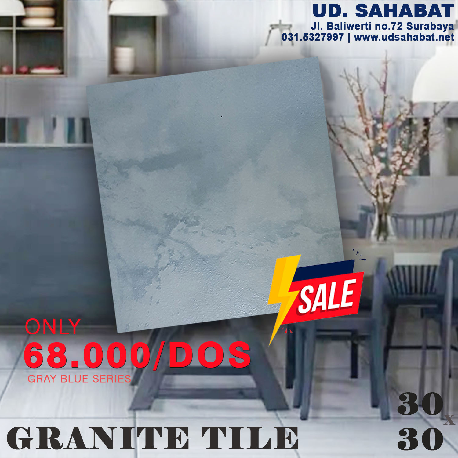 jual granit lantai biru