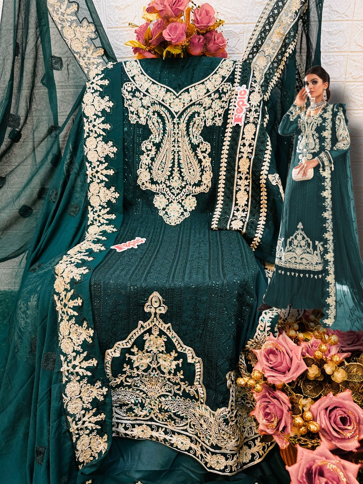 Rosemeen 60024 Fepic Pakistani Salwar Suits Manufacturer Wholesaler