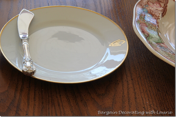 Grandmothers monogramed butter plate for Thanksgiving