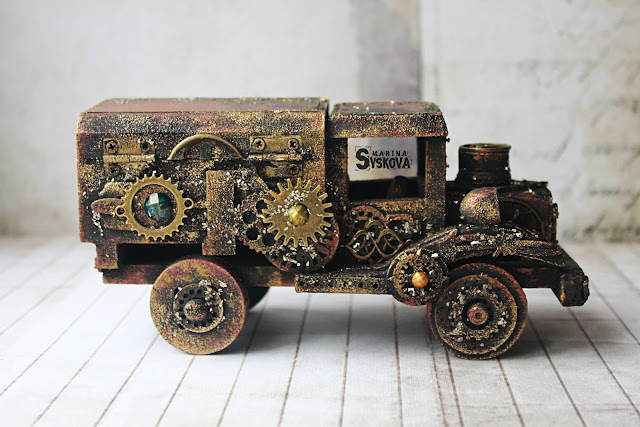 @marinasyskova #7dotsstudio #alteredart #toy #mixedmedia #scrap #scrapbooking