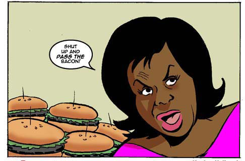 breitbart website calls michelle obama fat in political cartoon. Michelle+obama+cartoon+