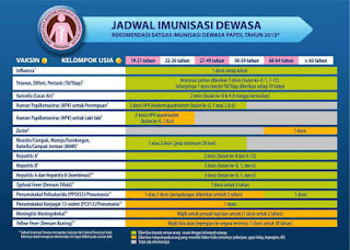 Jadwal imunisasi dewasa