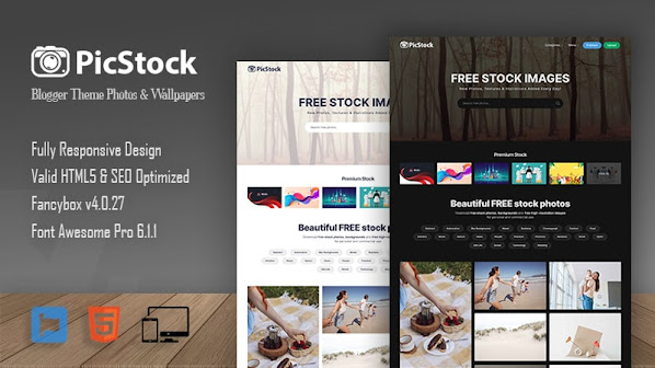 Download PicStock - Photographers and Creatives Blogger Theme Gratis