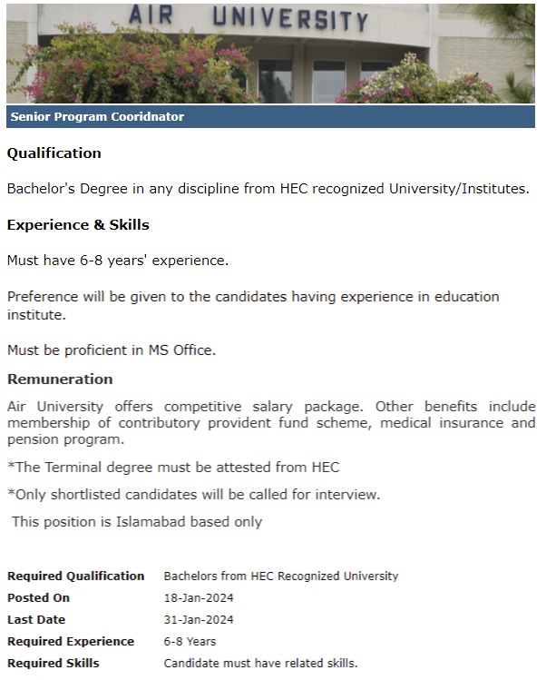 Jobs in Air University