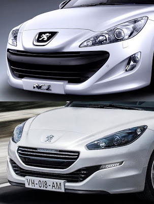 Peugeot RCZ - przed i po liftingu