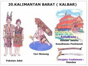 Rumah adat, Pakaian Adat, Tarian Tradisional, Senjata 