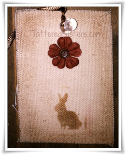 Primitive Easter Bunny Tag