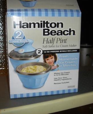 Hamilton Beach Half Pint Ice Cream maker box