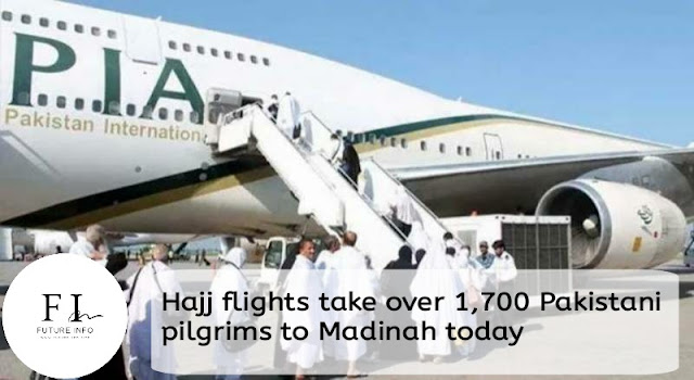Hajj flights take over 1,700 Pakistani pilgrims to Madinah today