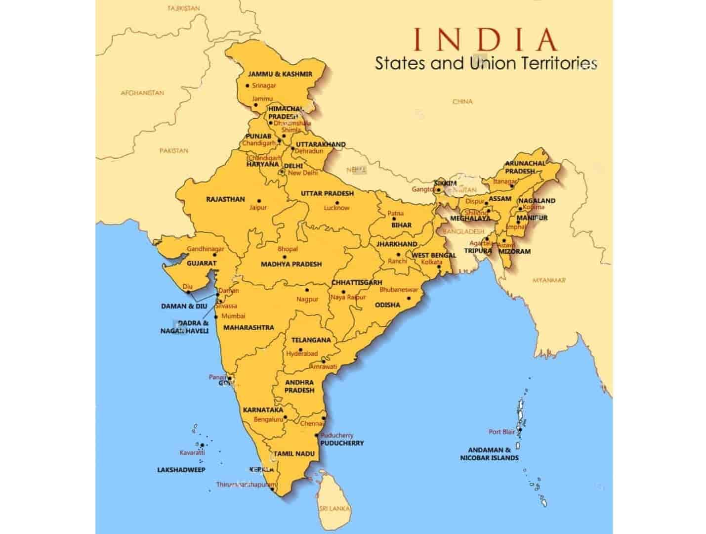 Who created the first map of India