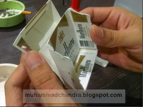 Cara Mudah Membuat Asbak  dari  Bungkus  Rokok  KREATIVITAS