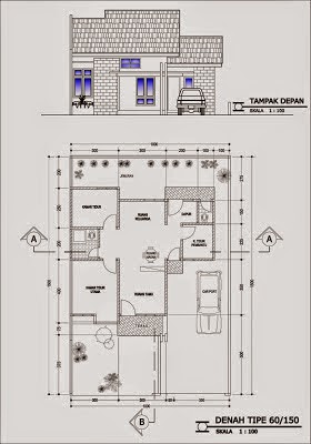 Denah Rumah Minimalis Type 60