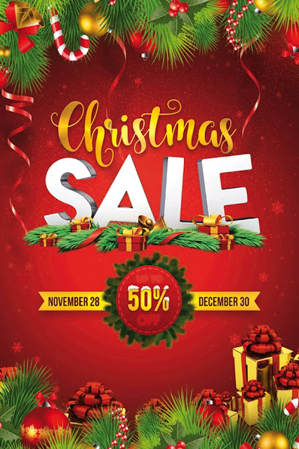 [PSD] Christmas sale poster