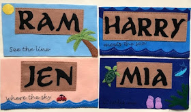 Moana themed name labels for Fish Extender