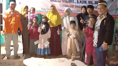 Ketua Fraksi PKS Kabupaten Tangerang resmikan Pembangunan dan Santuni Yatim di Sukadiri 