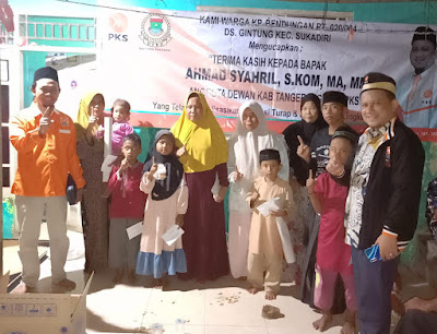 Ketua Fraksi PKS Kabupaten Tangerang resmikan Pembangunan dan Santuni Yatim di Sukadiri