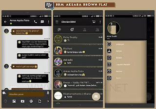 BBM Mod Aksara Brown Flat v3.3.1.24 Full DP (Bebas Iklan) for Android