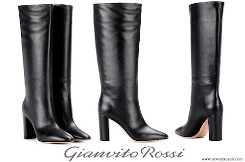 Queen Maxima wore Gianvito Rossi Laura Leather Knee-high Boots