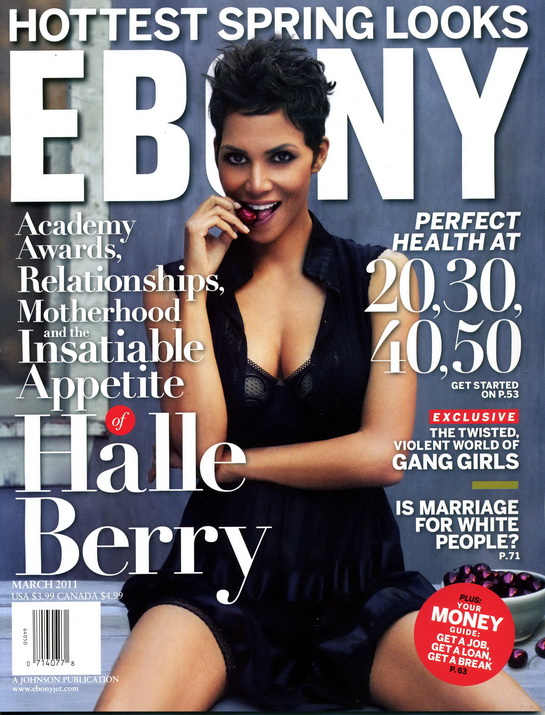 Halle Berry Sexy Black Dress in EBONY Magz