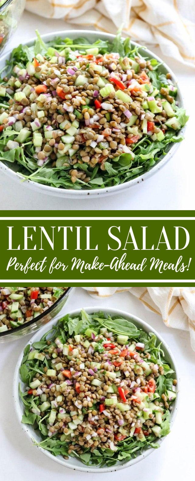 Lentil Salad (Perfect for Make-Ahead Meals!) #vegetarian #veggies #salad #vegetables #lunch