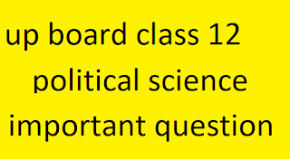 up board class 12 political sceicne important question