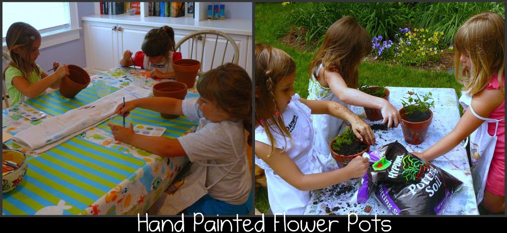 flower pot color ideas The girls hand painted flower pots with pottery glazes, after the pots  | 1024 x 470