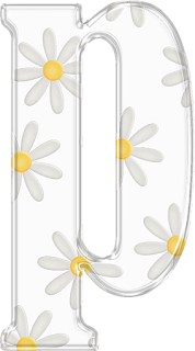 Abecedario con Margaritas Blancas. Alphabet with Withe Daisies.