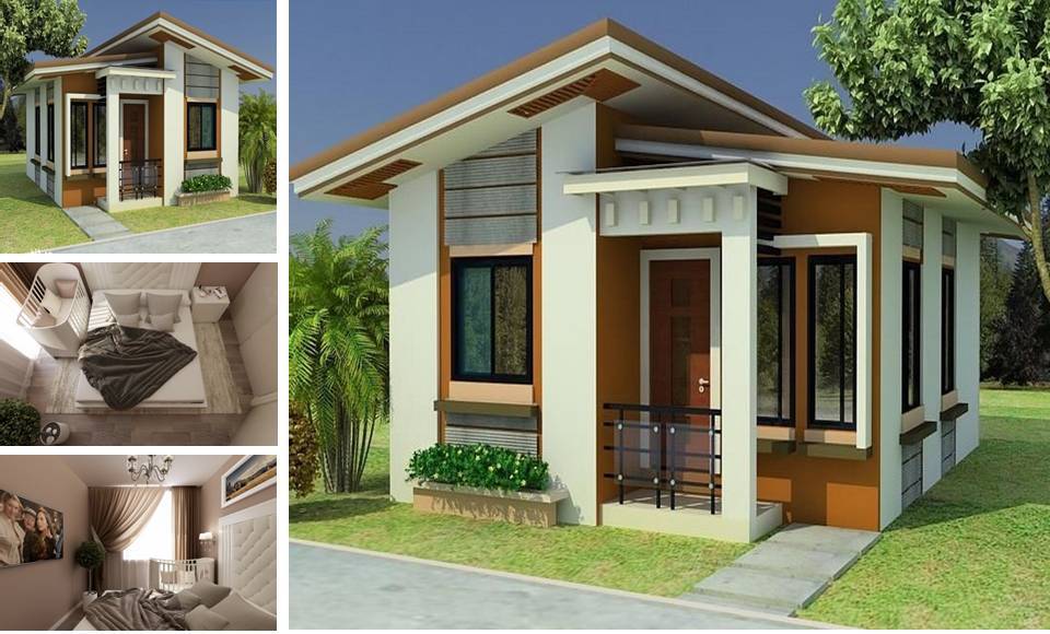 MODERN SMALL  CLASSIC  HOUSE  DESIGN  WITH 3 BEDROOMS 1 SHARED BATHROOM Decor Units