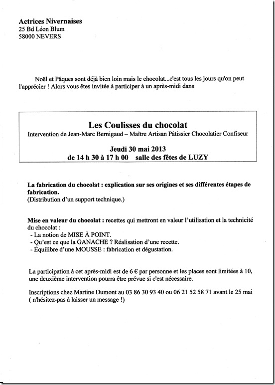 chocolat bernigaud