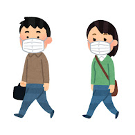 マスクを付けて歩く人のイラスト かわいいフリー素材集 いらすとや