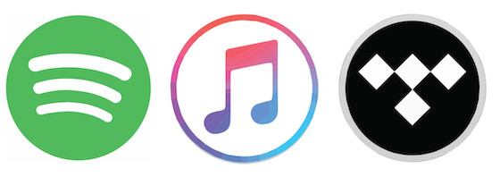 Spotify apple music tidal