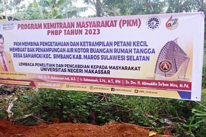 PKM Membina Pengetahuan dan Keterampilan Petani Kecil Membuat Bak Penampungan Air Kotor Buangan Rumah Tangga Desa Samangki Kec. Simbang Kab. Maros Sulawesi Selatan