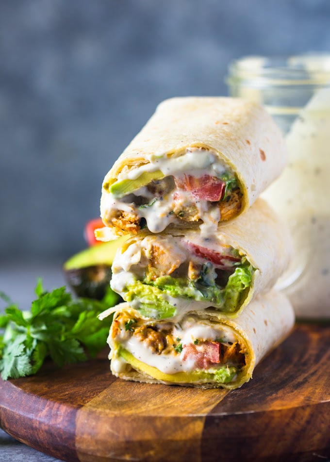 Easy to make Chicken Ranch Wraps