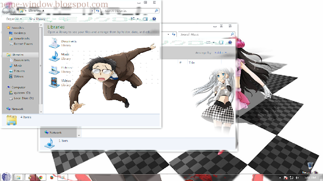 theme windows 7 Miss monochrome