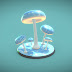 Mushrooms in blue